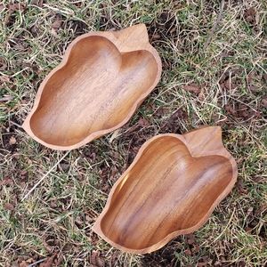 Monkeypod Wooden Serving Bowl Catch All Dishes Set